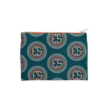 Load image into Gallery viewer, Dark Green and Orange Monogrammed Travel Bag