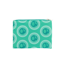 Load image into Gallery viewer, Blue and Green Monogrammed Travel Bag
