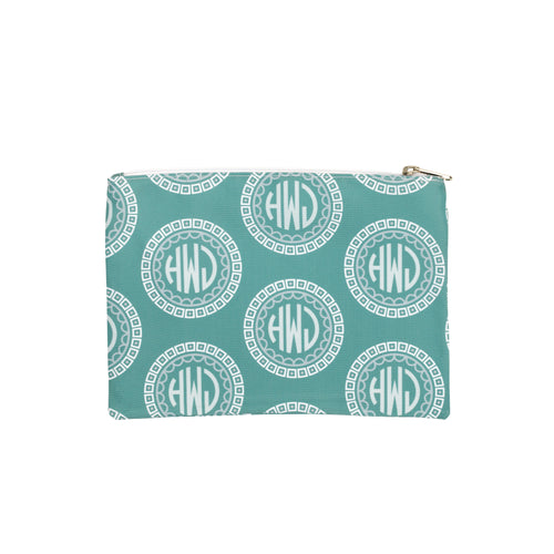 Gray and teal monogrammed wet/dry bag